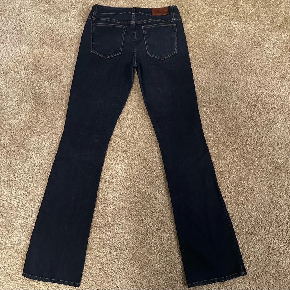 ELSE Curvy Flare Bootcut Jeans Womens 28 Blue Denim Mid Rise Stretch Pants 28x32